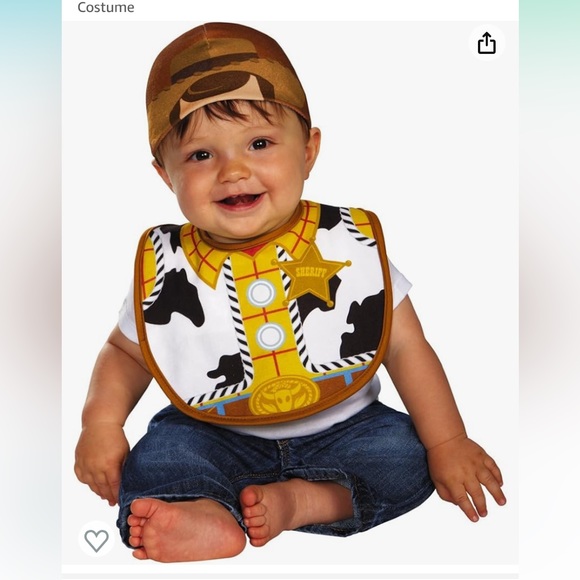 Disney Costumes Nwt Pixars Toy Story Disney Woody Bib Hat Child